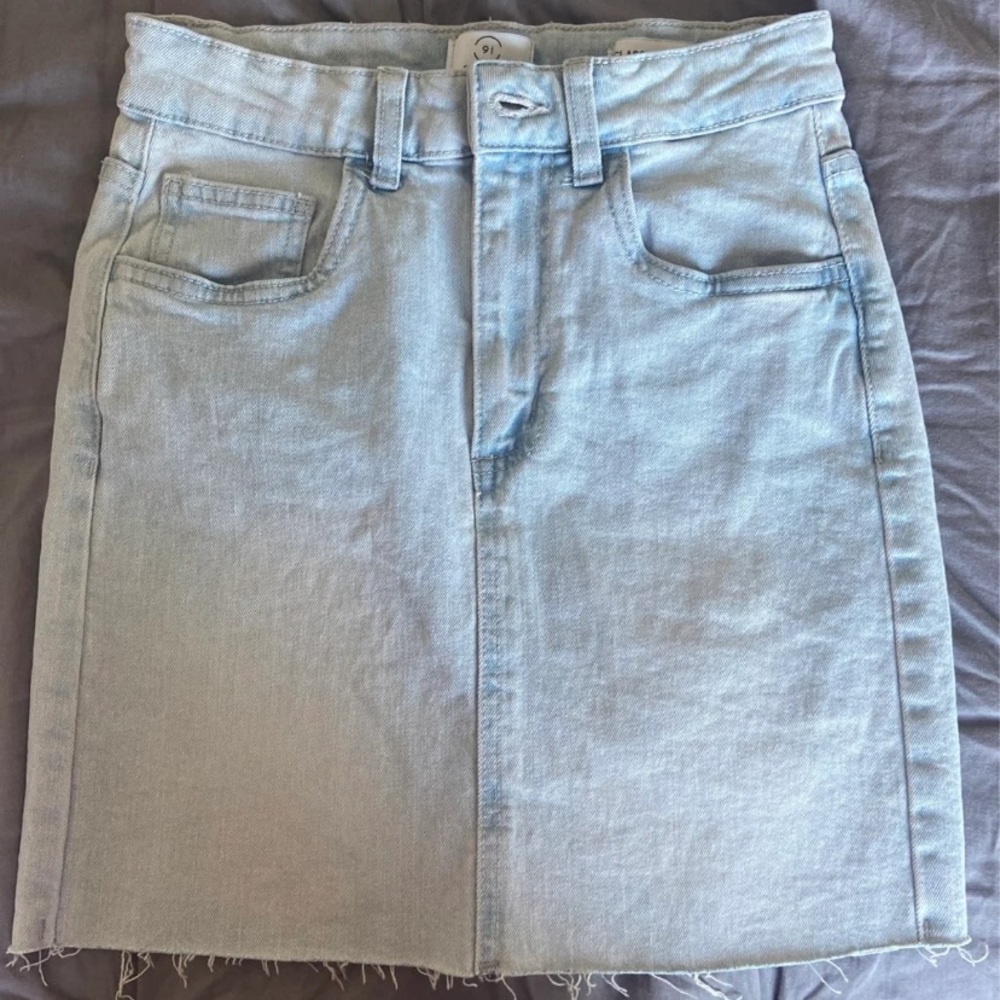 Light denim skirt